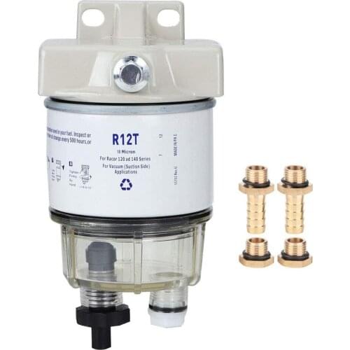 Diesel Engine Replacement Filter R12T Fuel Filter Water Separator Complete Kit - Marine SPIN-ON R12T Filter