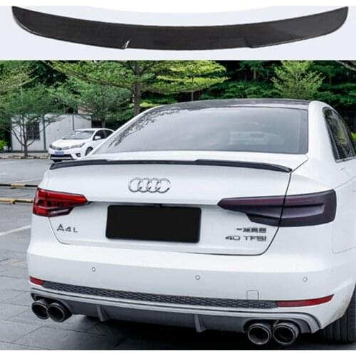 For Audi A4 B9 Spoiler 2017-2020 ABS Plastic Unpainted Color Rear Roof Spoiler Wing Trunk Lip Boot Cover Car Styling