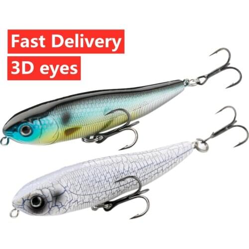 Topwater 75mm Fishing Lure Dog-X and Floating Bait for Bass Pike Walk The Dog High Quality 7.5g Hard Lure Fishing Accessories