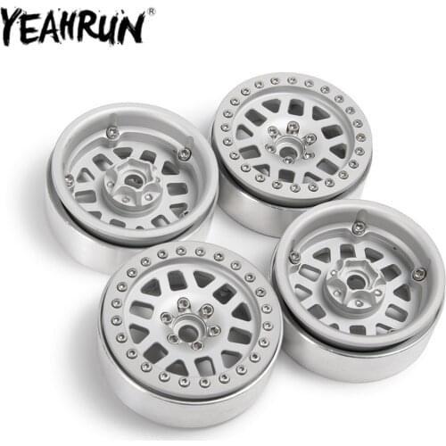 YEAHRUN Metal Wheel Rim 2.2inch Beadlock Wheel Hubs for 1/10 Axial Wraith 90048 RR10 RC Rock Crawler Car Upgrade Parts