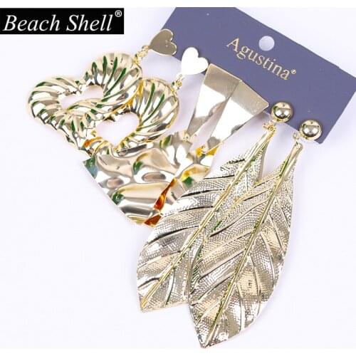 Womens Earrings Metal Combination Bohemian Korean Fashion Circle Exaggerated 2020 Fashion Statement Fashion Jewelry Earring Set
