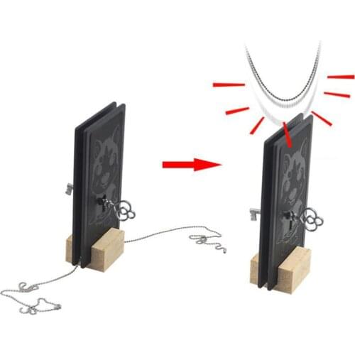 1set Children Magic Props Black Necklace Mysterious Magic Tricks Toy Novelty Fun Convenience Props Products For Adult Kid