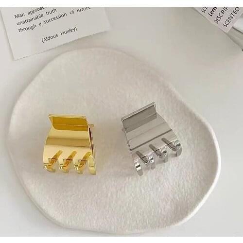 1Pcs Metal Hair Claw Clip Small Mini Hair Claws Jaw Crab Clamp Clips Pin Metal Golden Color Hair Accessories For Women