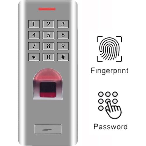 1000 users Waterproof IP66 Password fingerprint access control Metal Case Anti-Vandal Biometrics door lock Access Control kepad