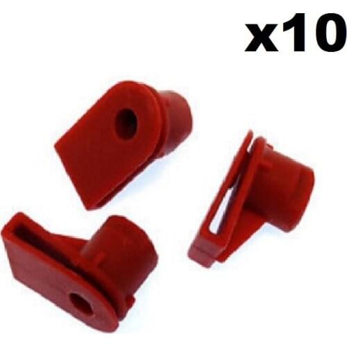 10x For BMW Red Plastic Grommet Nut for Screws- X1 & 1-Series Centre Console Clip