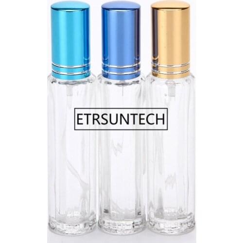 12ml Empty Glass Spray Bottle Portable Travel Transparent Perfume Atomizer Hydrating Containers Sample Bottles F1702