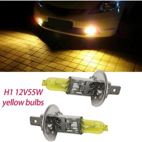 2 PCS Yellow H1 H3 H4 H7 H8 H11 9005 9006 Halogen Bulb 12V 55W 3000K Quartz Glass Xenon Car HeadLight Auto Lamp NEW High Quality