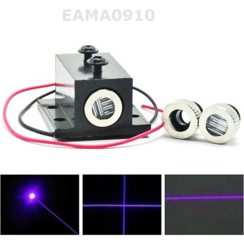 20mW 405nm Violet/Blue Laser Dot/Line/Cross Diode Module Focusable w/ Heatsink