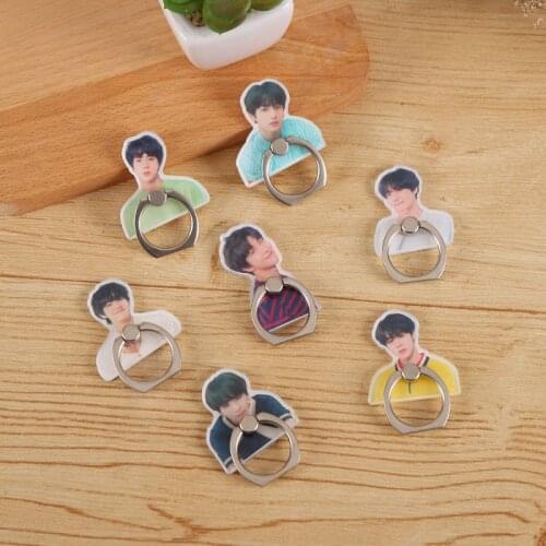 7 Pcs/Lot KPOP Star Finger Buckle Phone Ring Holder JIMIN JIN SUGA JUNG KOOK J-HOPE Support Toy Gift