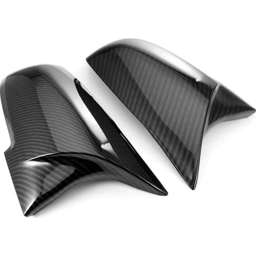 Carbon Fiber Black Rear Mirror Cover Caps For BMW F20 F21 F22 F30 F32 F36 M3 Car Accessories