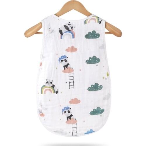 Baby Sleeping Bag 3 layer Newborn Muslin Cotton thick Vest Type Gauze Sleep Sack