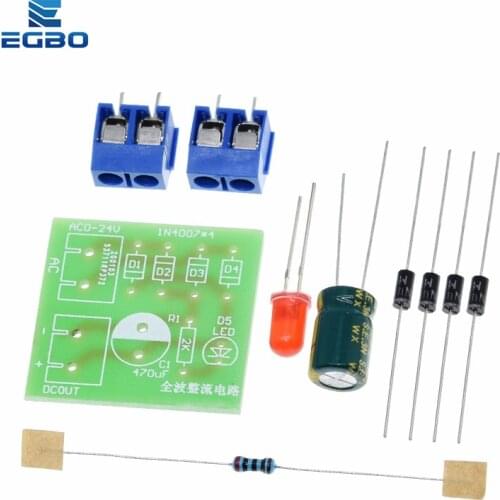 EGBO 1N4007 Bridge Rectifier AC to DC Converter Full Wave Rectifier Board Module DIY KIT
