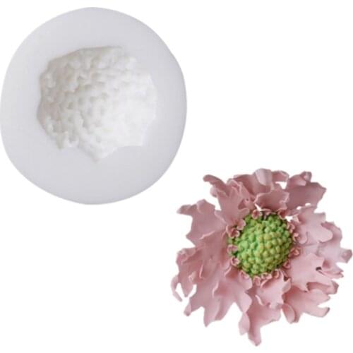 Scabiosa Stamen Molds Fondant Cakes Decorating Tools Silicone Molds Sugarcrafts Chocolate Baking Tools For Cakes Gumpaste Form