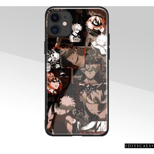 Katsuki Bakugo collage Tempered Glass Soft Silicone Phone Case For iPhone SE 6s 7 8 Plus X XR XS 11 Pro 12 mini Max Cover Shell