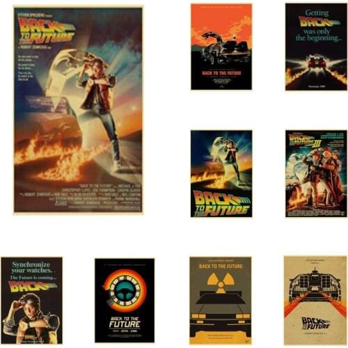 Buy 3 Get 4 Movie Back To The Future Vintage Posters for Home/Bar/Living Decor Kraft Paper High Quality Poster Wall Sticker