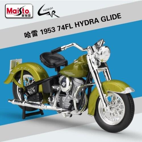 Maisto 1:18 Harley 1953 74FL HYDRA GLIDE Model Car Simulation Alloy Motorcycle Metal Toy Car Childrens Toy Gift Collection