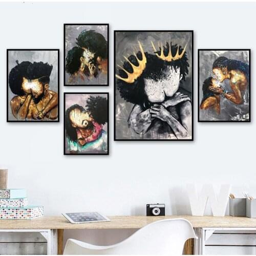 Mosaic Africa Black Man and woman love diamond Embroidery Full Square round drill 5d Diy Diamond Painting Cross StitchZP-3597