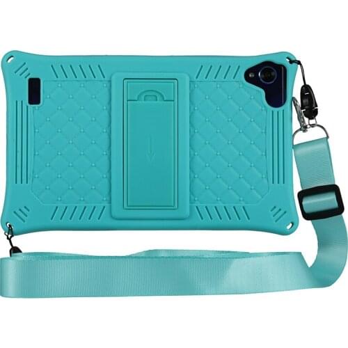 Soft Silicone Tablet Protection Cover for Samsung Galaxy Tab A7 Lite 8.7" SM-T225 T220 8.7 Inch 2021 Kids Stand Case with Strap