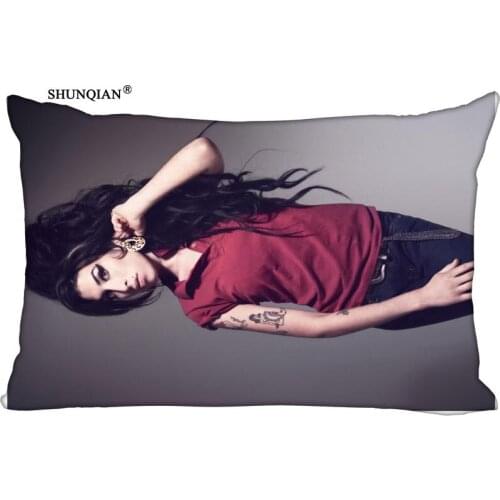 Custom Amy winehouse pillowcase more size Rectangle pillowcase custom gift Pillow Cover. two sides