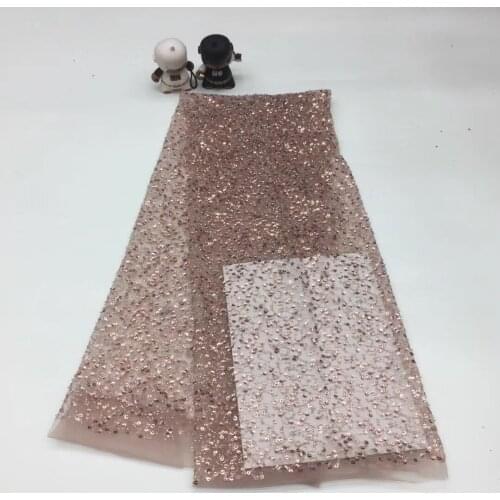 Latest French Nigerian Laces Fabric 2020 High Quality Tulle African Laces Fabric Wedding French Sequins Tulle Lace XX3323