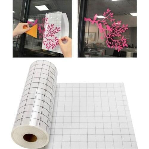 Clear Vinyl Application Tape W/blue/red Alignment Grid For Car Wall Craft Art Decal Transfer Paper Tape Adhesive Diy 30cm*150cm