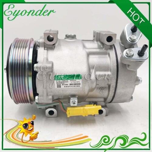 SD7V16 A/C Air Conditioning Compressor Cooling Pump 7V16 for Fiat ULYSSE 179AX 2.0 9655421680 9659232180 9686061880 9645440480