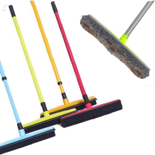 Adjustable Rubber Broom Hair Dust Scraper Pet Brush Carpet Cleaner Sweeper Wash Mop Floor Telescopic Wipe Window Cleaner