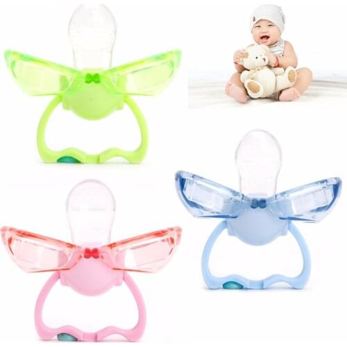 2018 NEW M89CNew Infant Baby Safety Pacifier Silicone Soother Newborn Orthodontic Nipples Green/Pink/Blue