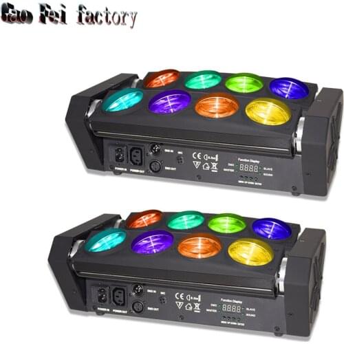 Moving Head LED Beam 8x10W Spider DMX512 Stage Effect Lighting Good For DJ Disco Party Dance Floor Nightclub And Christmas