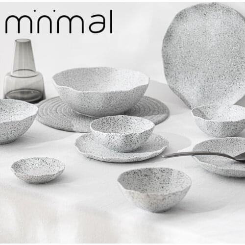 Plates, dishes, tableware set, Nordic style, high-end rock, western dishes, high-value household dishes