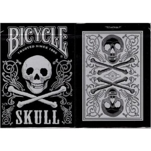 Bicycle Skull Playing Cards Metallic Silver Edition Deck USPCC Ghost Poker Magic Cards Magic Tricks Props for Magician