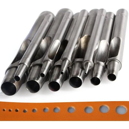 High-Quality Round Steel Leather Craft Hollow Hole Punch Cut Work Tool for Leather Belt Watch Band Canvas Paper Plastics Gasket