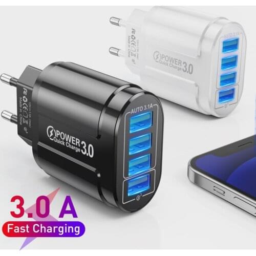 USB Charger Quick Charge 3.0 For Phone Adapter for iPhone XS Huawei Tablet Portable EU/US Plug Wall Mobile Charger Fast Charging