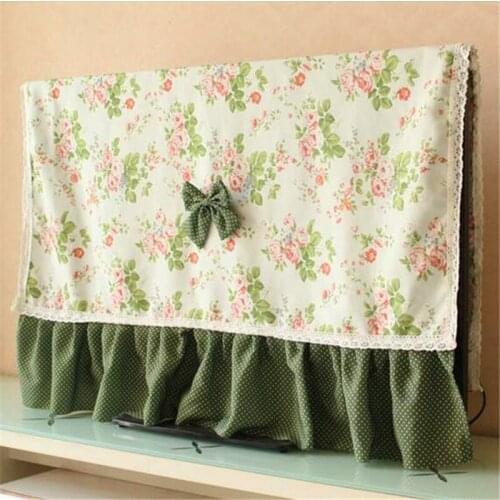 1Pcs Fashion 42inch Television Dustproof cloth cover Cute Lace Printing Cloth art More color selection Television Cloth Cover