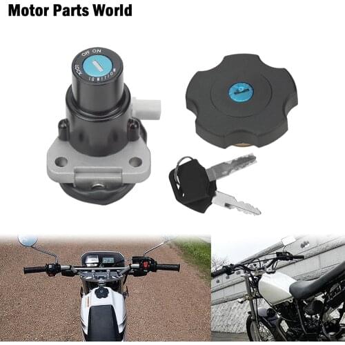 1xMotorcycle Black Fuel Gas Cap Ignition Switch Lock Key Set For Yamaha TW200 2003-2017 XT600 1990-1995 DT200 DT200R 1991-1994