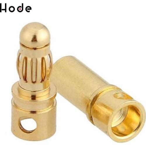 10Pairs 3.5mm Banana Plugs Adapter Gold Plated Bullet Connector Plug Sets RC Part for Battery Terminals Connector Kit