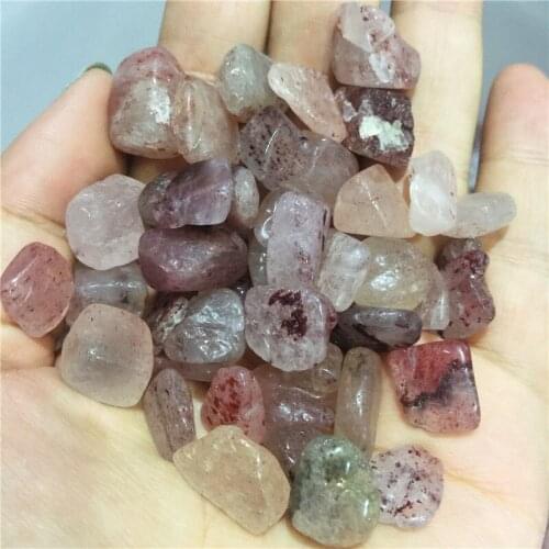 100g Natural Strawberry crystal stone beautiful Quartz Crystal Wand Points Healing Gemstone Wand feng shui crystals