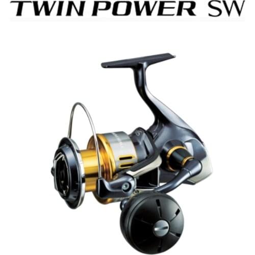 100% Original SHIMANO TWIN POWER SW Seawater Fishing Reel 6000PG 8000PG 10000PG 14000XG 11+1BB HAGANESaltwater Wheel