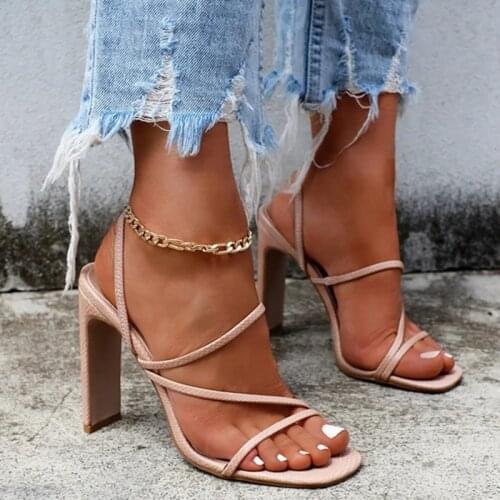 2021 Women Sandals Ladies High Heels Shoes Woman Slippers Open Toes Fashion Party Female Lady Heels Shoes Sandals For Women