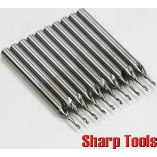 3.175*1.0*4mm One Flute Tungsten carbide milling tools set, Professional Acrylic cutting tools milling cutters for CNC router