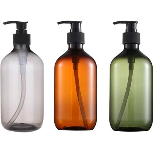 3pcs/set Soap Dispenser Bottles Lotion Shampoo Shower Gel Container Bathroom Empty Soap Pump Botlles 500ml