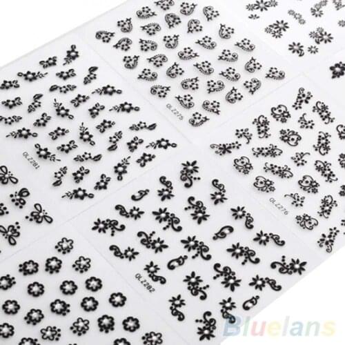 30 Sheets Mixed Floral Nail Art Stickers Decals DIY Manicure Design Accessories Nail Sticker