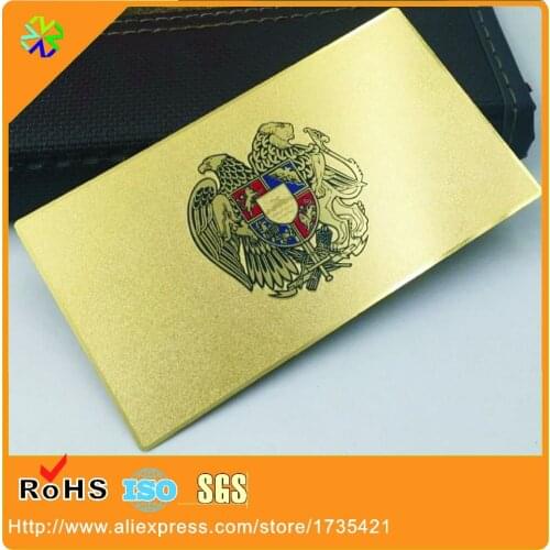 304 Stainless Steel gold metal business card