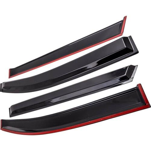 4 Pcs Window Visor Sun Rain Guards Dark Smoke fit 05-07 For Honda Odyssey Slim Style Acrylic Window Visors