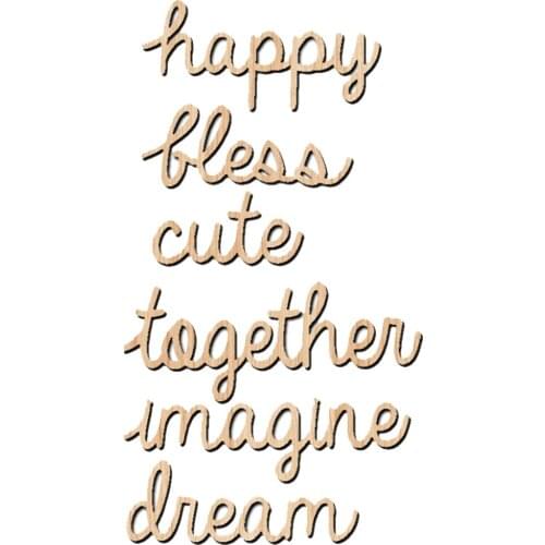 6x Wood Words Alphabets Home Decor Party Wooden Embellishment