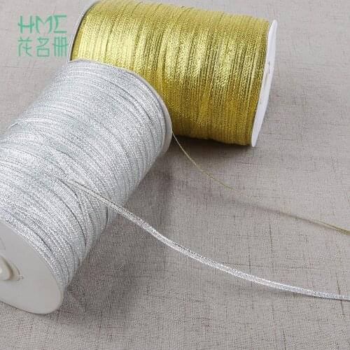 3mm width glitter ribbon gift packing ribbon belt wedding party Christmas embellishment ribbon sewing accessories 20 Yards