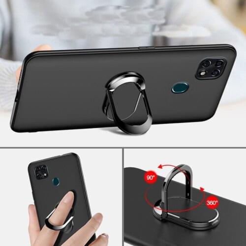ZTE Blade 20 Smart 2019 Cover Finger Ring Magnet Matte Back Protector Case For ZTE Blade 20 Smart 2019 V1050 Soft Silicone Case