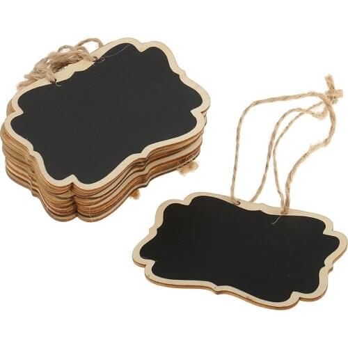 12pcs Hanging Tags Blackboard Chalk Board for Writing on Memoboards Blackboard