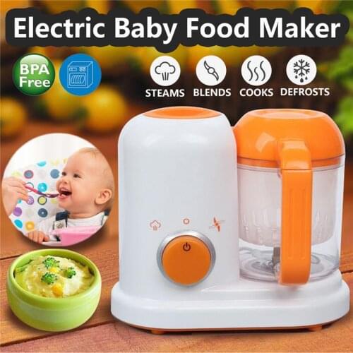 Electric Baby Food Maker All In One Toddler Blenders Steamer Processor BPA Free Food-Graded PP EU AC 110-250V Steam Food Safe