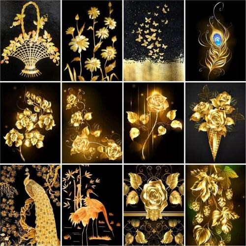 EverShine Diamond Embroidery Flowers Handicraft Full Drill Diamond Painting Rose Hot Sale Cross Stitch Gold Handmade Hobby